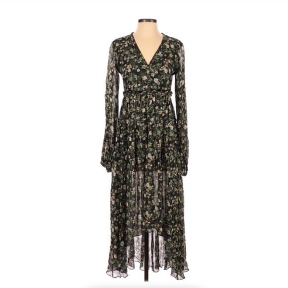 Rococo Sand Metallic floral maxi dress sz S - Picture 1 of 10